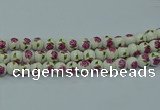 CPB742 15.5 inches 8mm round Painted porcelain beads