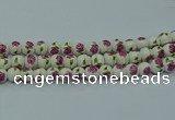 CPB744 15.5 inches 12mm round Painted porcelain beads