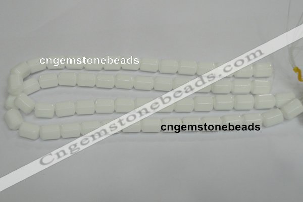 CPB75 15.5 inches 10*14mm column white porcelain beads wholesale