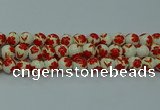 CPB762 15.5 inches 8mm round Painted porcelain beads