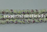 CPB771 15.5 inches 6mm round Painted porcelain beads