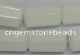 CPB78 15.5 inches 15*25mm column white porcelain beads wholesale