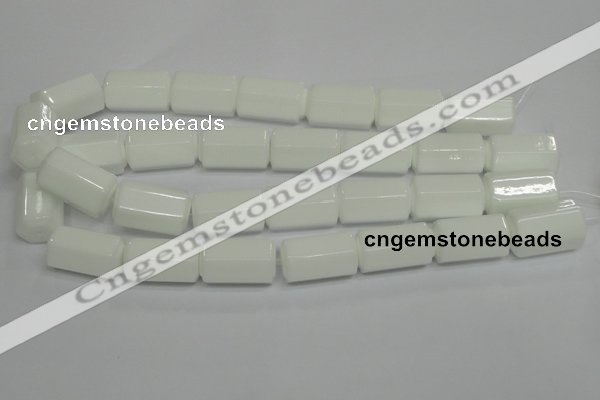 CPB78 15.5 inches 15*25mm column white porcelain beads wholesale