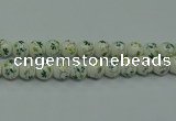 CPB781 15.5 inches 6mm round Painted porcelain beads