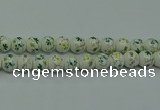 CPB782 15.5 inches 8mm round Painted porcelain beads