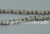 CPB792 15.5 inches 8mm round Painted porcelain beads