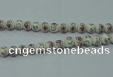 CPB794 15.5 inches 12mm round Painted porcelain beads