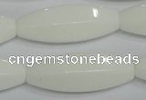 CPB82 15.5 inches 15*40mm rice white porcelain beads wholesale