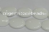 CPB87 15.5 inches 13*18mm oval white porcelain beads wholesale