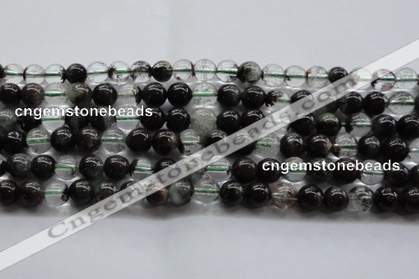 CPC03 15.5 inches 8mm round green phantom quartz beads wholesale