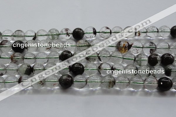 CPC04 15.5 inches 10mm round green phantom quartz beads wholesale