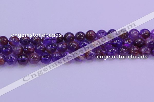 CPC603 15.5 inches 10mm round purple phantom quartz beads