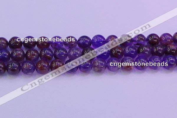 CPC604 15.5 inches 12mm round purple phantom quartz beads