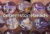 CPC611 15.5 inches 8mm round purple phantom quartz beads