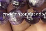 CPC613 15.5 inches 12mm round purple phantom quartz beads