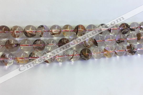 CPC652 15.5 inches 8mm round yellow phantom quartz beads