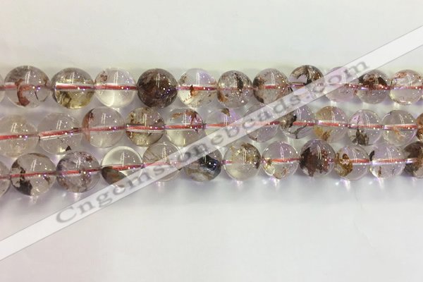 CPC653 15.5 inches 10mm round yellow phantom quartz beads