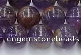 CPC666 15.5 inches 8mm round purple phantom quartz beads wholesale