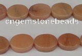 CPE26 15.5 inches 10*14mm oval peach stone beads wholesale