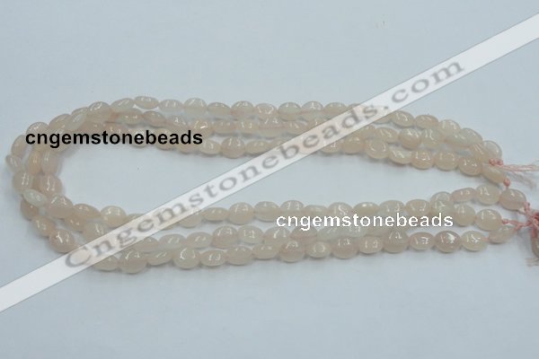 CPI07 15.5 inches 8*10mm oval pink aventurine jade beads wholesale