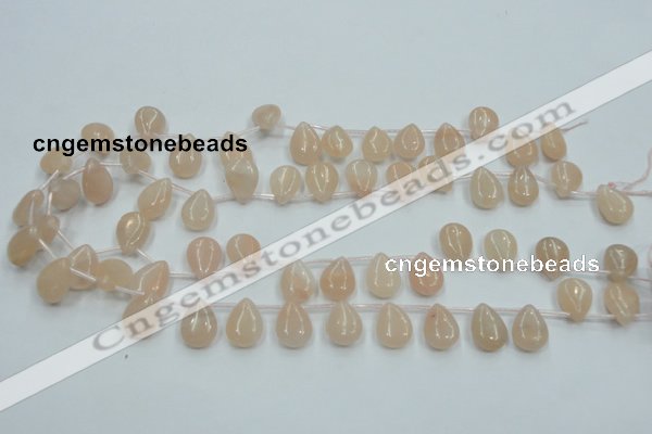 CPI14 15.5 inches 10*14mm top-drilled teardrop pink aventurine jade beads