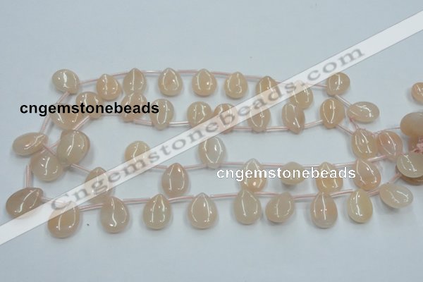 CPI15 15.5 inches 13*18mm top-drilled teardrop pink aventurine jade beads