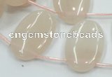 CPI17 15.5 inches 20*30mm top-drilled oval pink aventurine jade beads