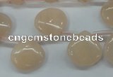 CPI20 Top-drilled 15*15mm flat teardrop pink aventurine jade beads