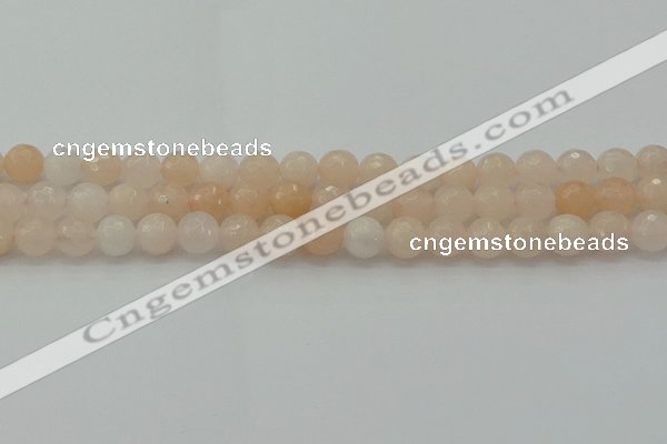CPI211 15.5 inches 6mm faceted round pink aventurine jade beads