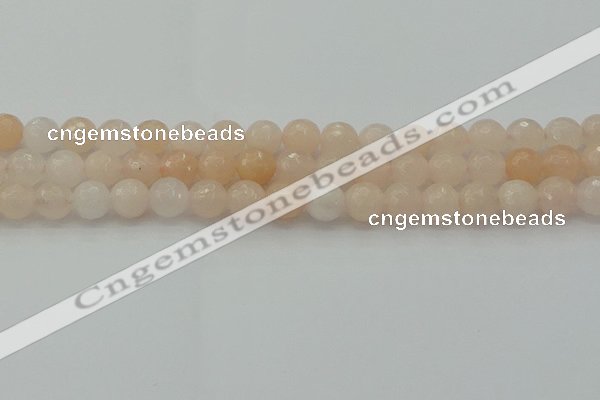 CPI212 15.5 inches 8mm faceted round pink aventurine jade beads