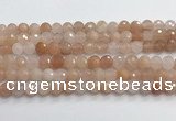 CPI216 15.5 inches 6mm faceted round pink aventurine jade beads wholesale