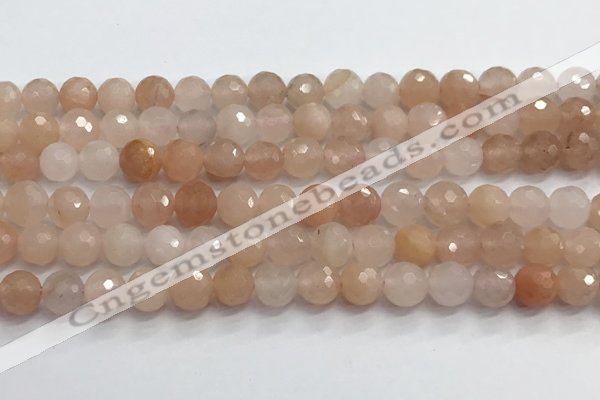 CPI218 15.5 inches 10mm faceted round pink aventurine jade beads wholesale