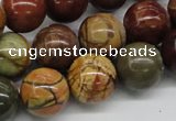 CPJ03 15.5 inches 16mm round picasso jasper beads wholesale