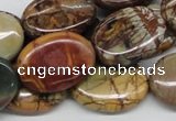 CPJ04 15.5 inches 18*25mm oval picasso jasper beads wholesale