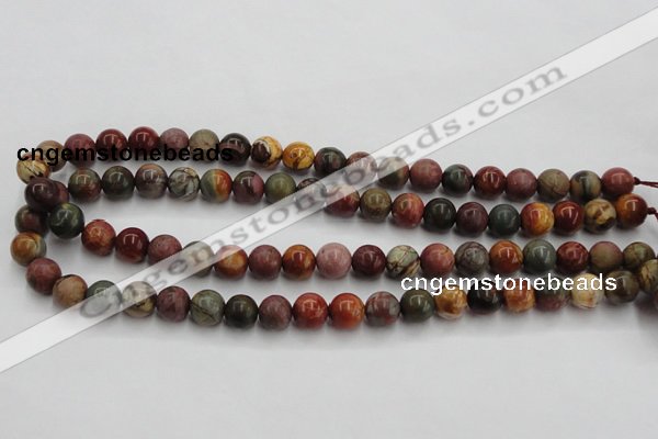 CPJ102 15.5 inches 8mm round picasso jasper gemstone beads wholesale