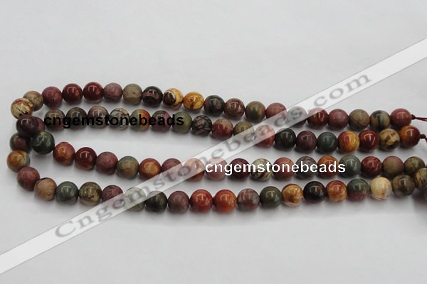 CPJ103 15.5 inches 10mm round picasso jasper gemstone beads wholesale