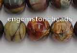 CPJ106 15.5 inches 16mm round picasso jasper gemstone beads wholesale