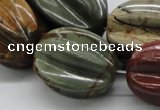 CPJ14 15.5 inches multi size starfruit shaped picasso jasper beads wholesale