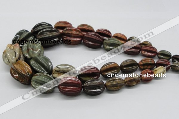 CPJ14 15.5 inches multi size starfruit shaped picasso jasper beads wholesale