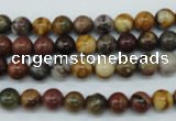 CPJ152 15.5 inches 6mm round picasso jasper gemstone beads