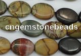 CPJ165 15.5 inches 12*16mm oval picasso jasper gemstone beads