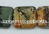 CPJ169 15.5 inches 22*30mm rectangle picasso jasper gemstone beads