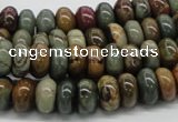 CPJ18 15.5 inches 5*8mm rondelle picasso jasper beads wholesale