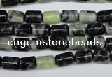 CPJ210 15.5 inches 6*9mm column green picasso jasper beads