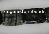 CPJ233 15.5 inches 18*25mm rectangle green picasso jasper beads