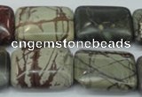 CPJ31 15.5 inches 18*25mm rectangle picasso jasper beads wholesale