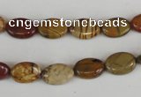 CPJ355 15.5 inches 8*12mm oval picasso jasper gemstone beads