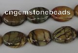 CPJ357 15.5 inches 13*18mm oval picasso jasper gemstone beads