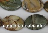 CPJ358 15.5 inches 22*30mm oval picasso jasper gemstone beads