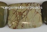 CPJ360 15.5 inches 30*40mm rectangle picasso jasper gemstone beads